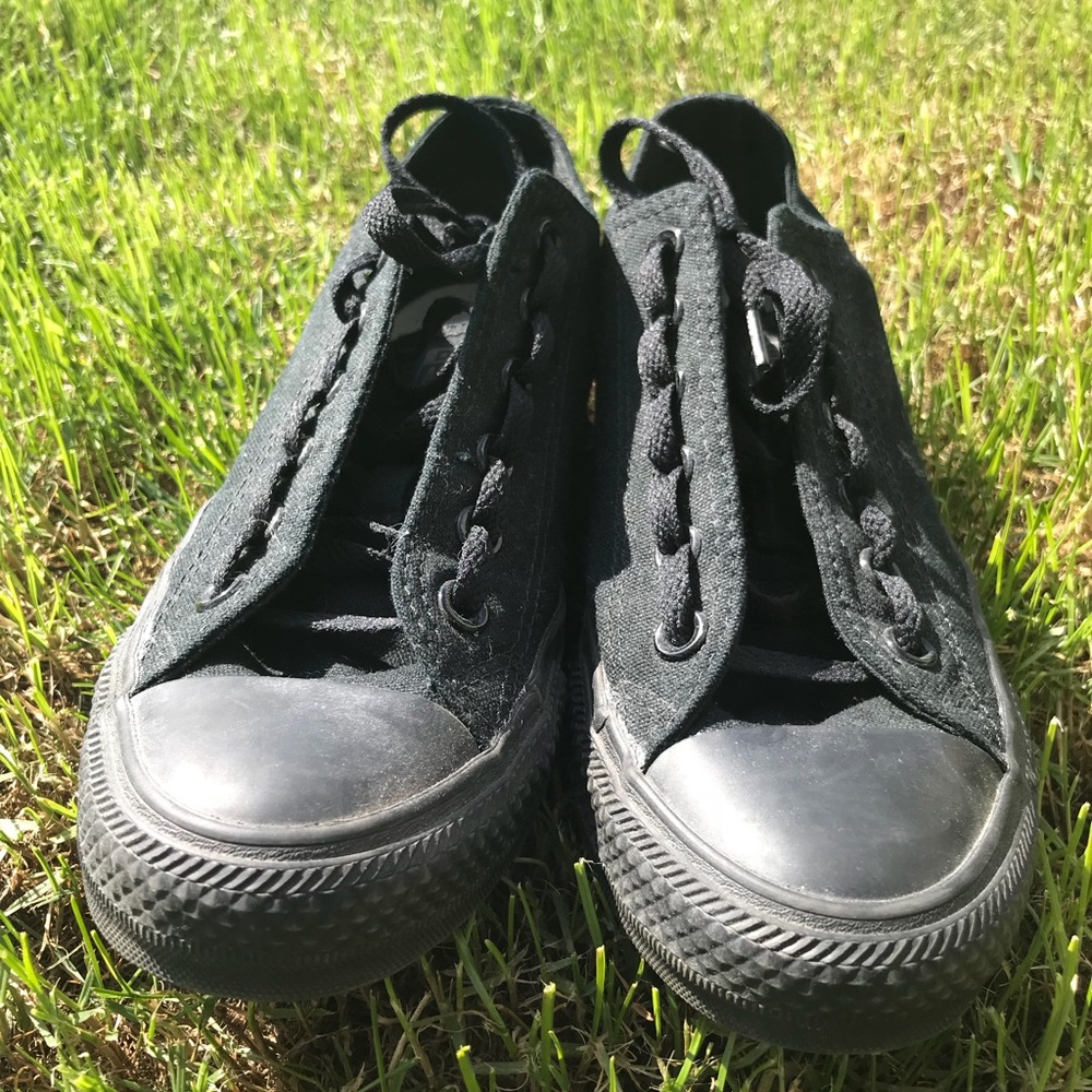 Black on black converse